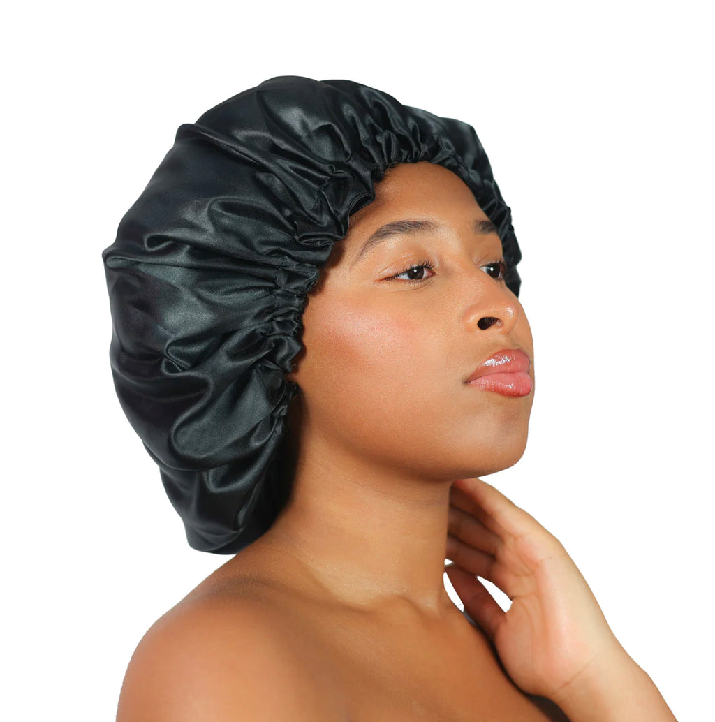 Bonnet de nuit noir & Oholibabeautyhair